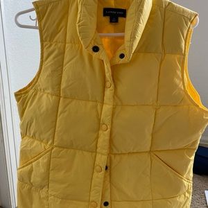 Lands end Yellow puffer vest